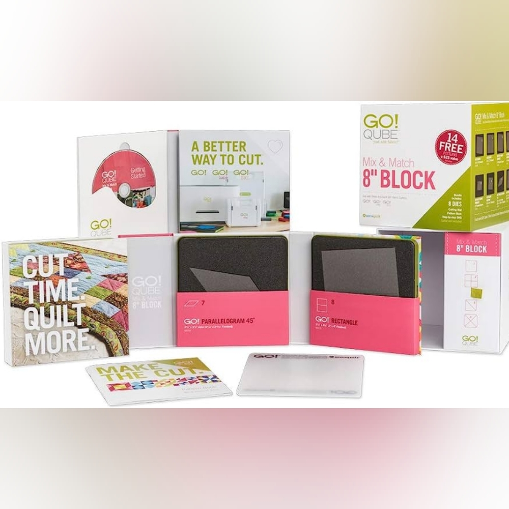 AccuQuilt GO! Qube Mix and Match 8 Inch Block, Great Condition